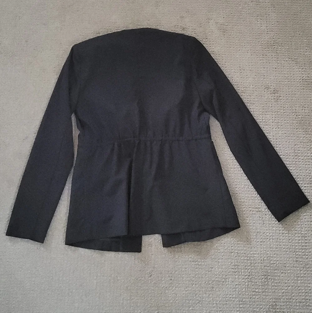 Simply Vera Vera Wang Drawstring Waist Satin Blazer - Picture 4 of 15